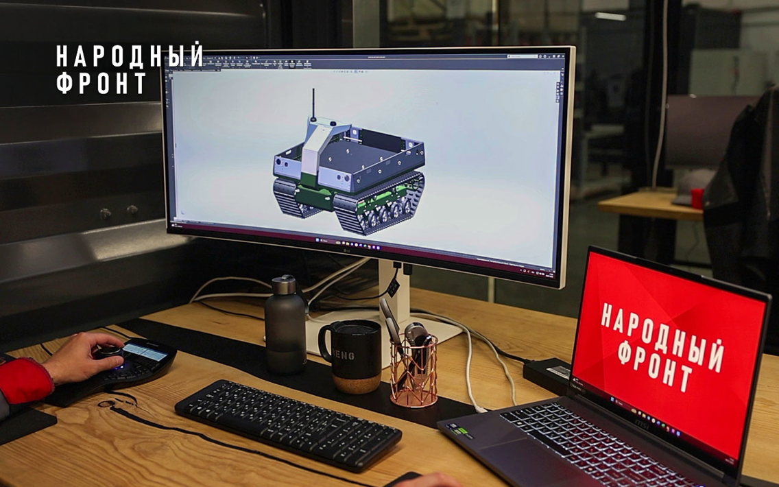 Омские изобретатели при поддержке Кулибин-клуба Народного фронта представили наземный робототехнический комплекс “Омич”